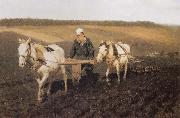 Ilia Efimovich Repin Tolstoy fields oil on canvas